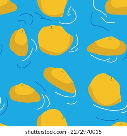 seamless pattern whit oranges fruit repeated beackground oranges in wather wallaper 
