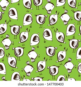 seamless pattern white birds