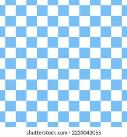 Seamless pattern with white and blue squares