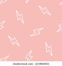 Seamless pattern with white bolts
