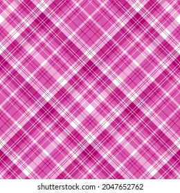 Seamless pattern in white and bright pink colors for plaid, fabric, textile, clothes, tablecloth and other things. Vector image. 2