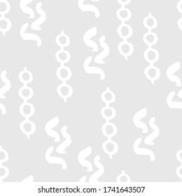 Seamless pattern with white chain