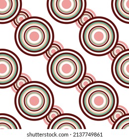seamless pattern white chocolate pink mint circles vector