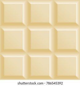 Seamless pattern of white chocolate squares. Vector illustration.