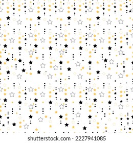 Seamless pattern in white color with geometric elements, circles of different sizes. Pattern in hipster style. Template suitable for posters, postcards, fabric or wrapping paper