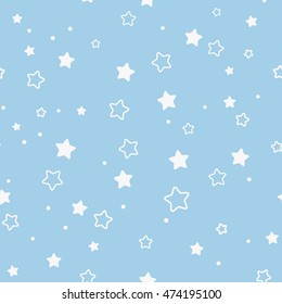 Cute Seamless Vintage Blue Pattern Cartoon Stock Vector (Royalty Free ...