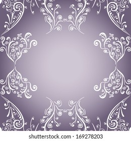 Seamless pattern from white curls in muted colors