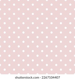 Seamless pattern of with white  dot on pink background.vector design for print, fabric, wallpaper and more.