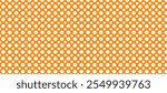 Seamless pattern with white dots in orange background