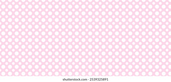 Patrón sin fisuras con puntos blancos en fondo rosa
