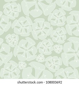 seamless pattern with white flowers cal on pastel background