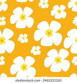 Seamless pattern of white flowers. Fashionable floral pattern for wrapping paper, wallpaper, stickers, notepad cover