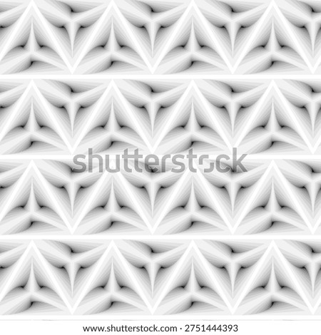 seamless pattern with white fractal triangles geometric clean clinical texture high tech architectural repetitive wallpaper