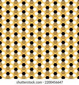 motif harmonieux d'abeilles géométriques blanches sur fond jaune