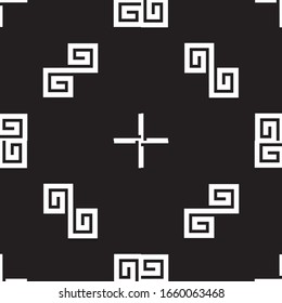 Seamless pattern with white geometric forms.
