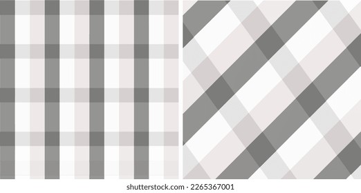 seamless pattern of white and gray stripes or plaid set design for carpet, wallpaper, clothing, wrapping, fabric, cover 