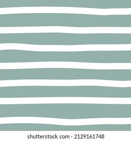 Seamless pattern with white hand drawn stripes on dusty blue background. Grid digital background for kids fabric, textile and scrapbook paper.