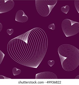 seamless pattern with white hearts