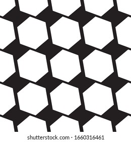 
Seamless pattern with white hexagon