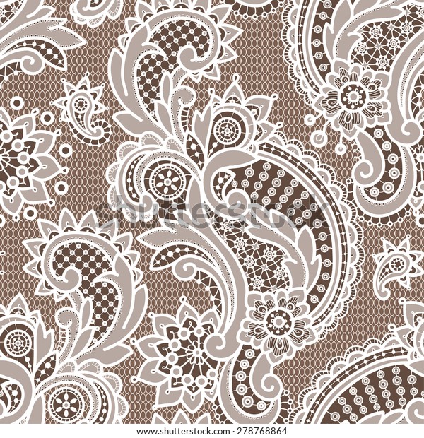 Seamless Pattern White Lace Stock Vector (Royalty Free) 278768864