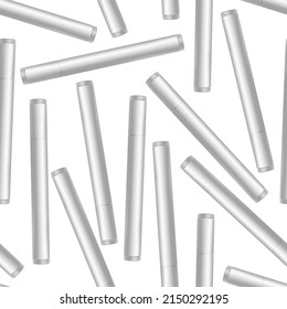 Seamless pattern of white markers on a white background. Vector illustration