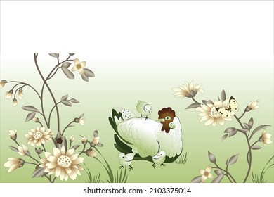 Seamless pattern with white peony and camomile flowers and leaves on pink background. Floral pattern for wallpaper or fabric.