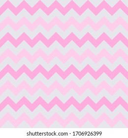 Patrón transparente con zigzag blanco y rosa. Fondo del vector abstracto.