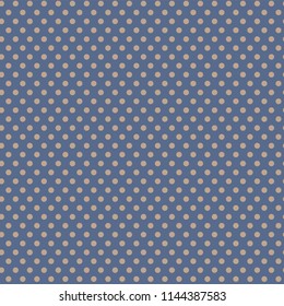 Seamless pattern with white polka dots on a sailor navy blue background. For desktop wallpaper, sailor blog website or spot fabric.