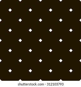 Seamless pattern with white rhombus on a black background. Vector