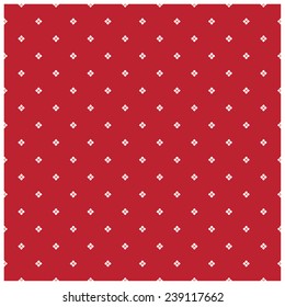 Seamless pattern. White rhombuses on red background