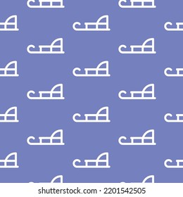 Seamless pattern with white sled contours on a blue-purple background. vector illustration