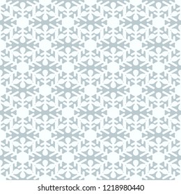 Seamless pattern with white snowflakes and on a gray background