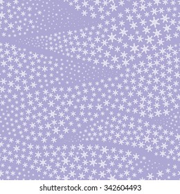 Seamless pattern with white snowflakes on a violet  background