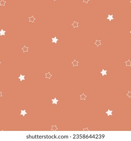 Seamless pattern with white stars