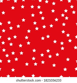 seamless pattern white stars on color background