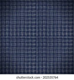 Seamless pattern: white stylized cells on a dark blue background