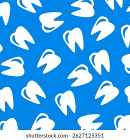 seamless pattern with white teeth. vector tooth seamless pattern. tooth background