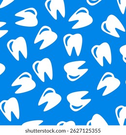seamless pattern with white teeth. vector tooth seamless pattern. tooth background