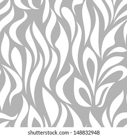 Seamless pattern with white tracery on a gray background 