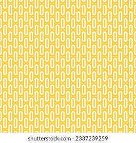 Seamless Pattern with White and Yellow ramen. Sea Waves Texture. Noodle and Pasta Abstract Background Concept. Vector