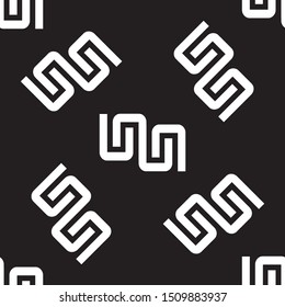 Seamless pattern with white zigzag lines(texture 10).