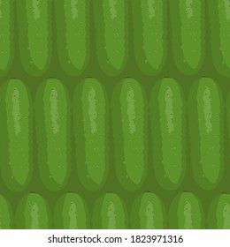Patrón sin costuras de pepinos enteros. Estilo de dibujo