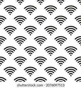 Icono de WiFi de patrón incomparable aislado en fondo blanco. Ilustración del vector