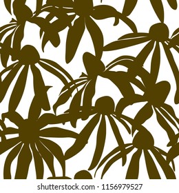 seamless pattern wiht abstract flowers.