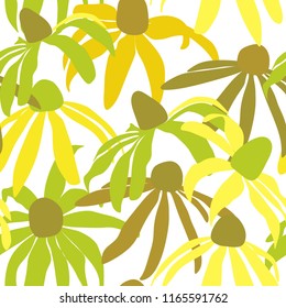seamless pattern wiht abstract flowers.