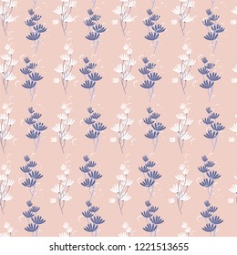 seamless pattern wiht abstract flowers.