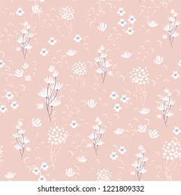 seamless pattern wiht abstract flowers.