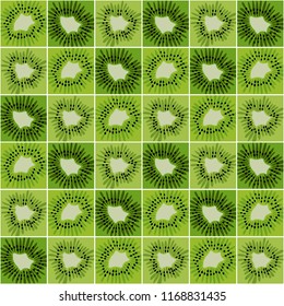 seamless pattern wiht abstract kiwi.