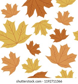 seamless pattern wiht maple leaves.