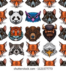 Seamless pattern with wild animals for wallpaper, textiles, web page background and much more.